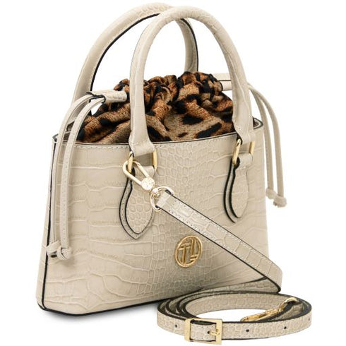 Croque - Croc print leather handbag